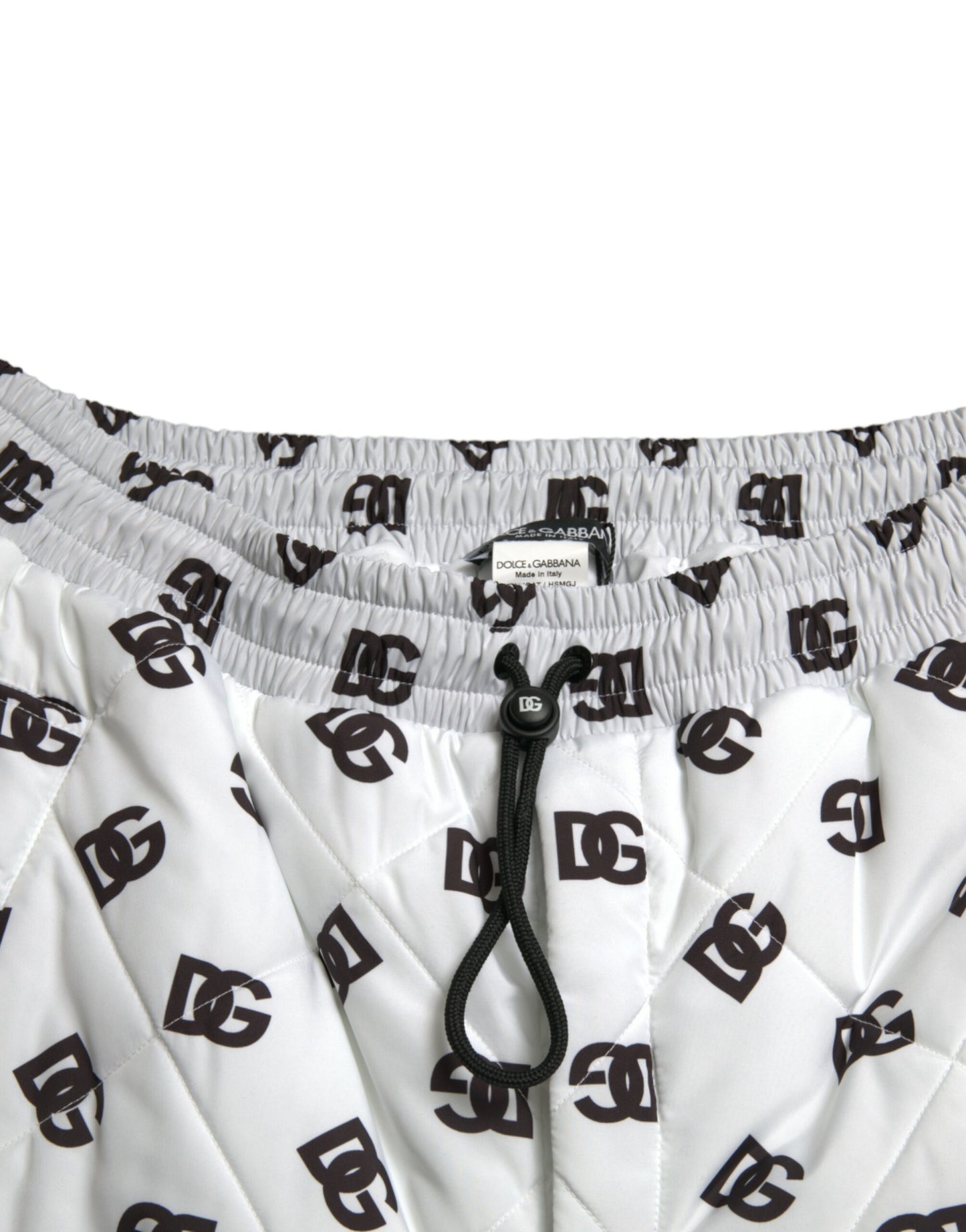 White Logo DG Print Men Jogger Sweatpants Pants-Dolce & Gabbana-LabelTerrace.com
