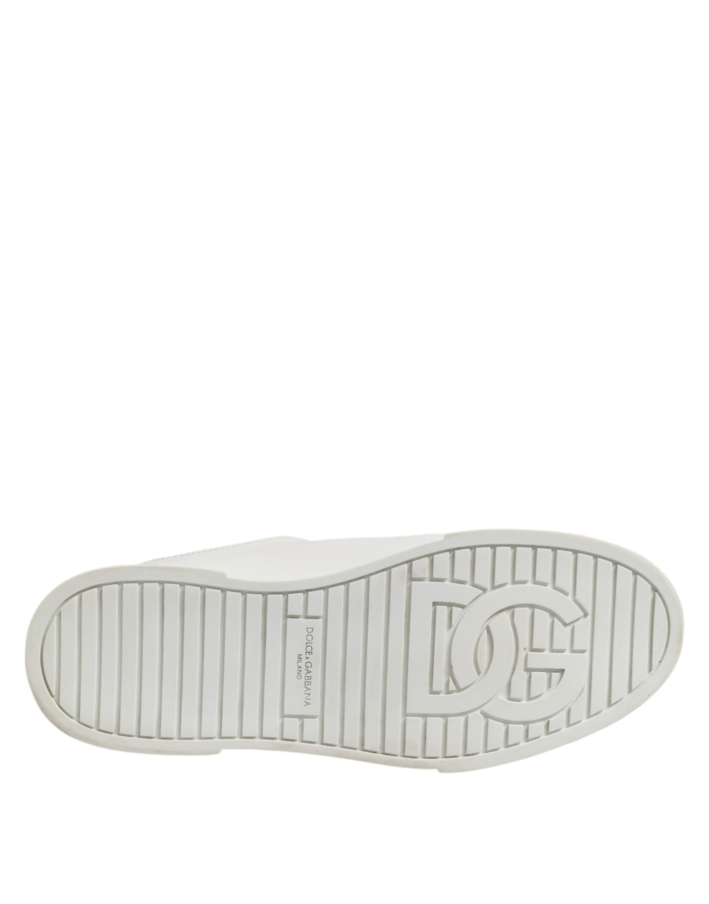 White Logo Lace Up Low Top Men Sneakers Shoes-Dolce & Gabbana-LabelTerrace.com