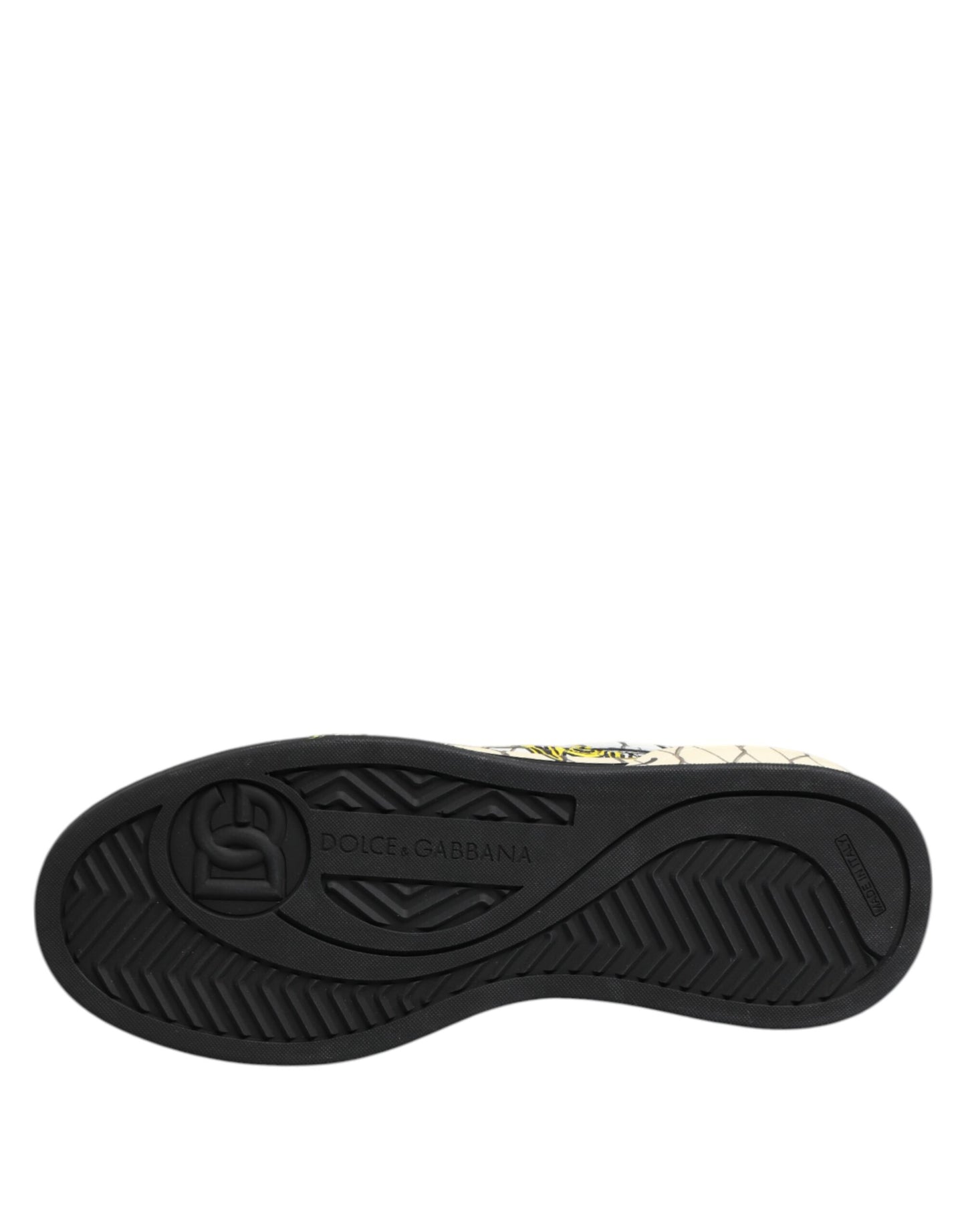 White Logo Print Low Top Men Sneakers Shoes-Dolce & Gabbana-LabelTerrace.com