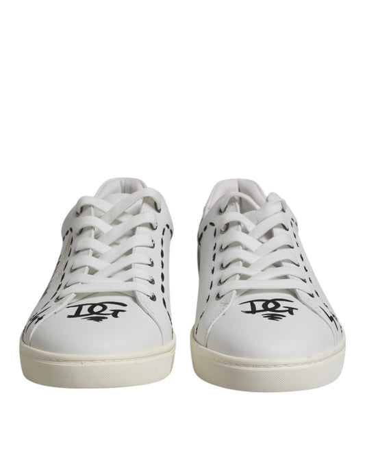 White London Calf Leather Men Sneakers Shoes-Dolce & Gabbana-LabelTerrace.com
