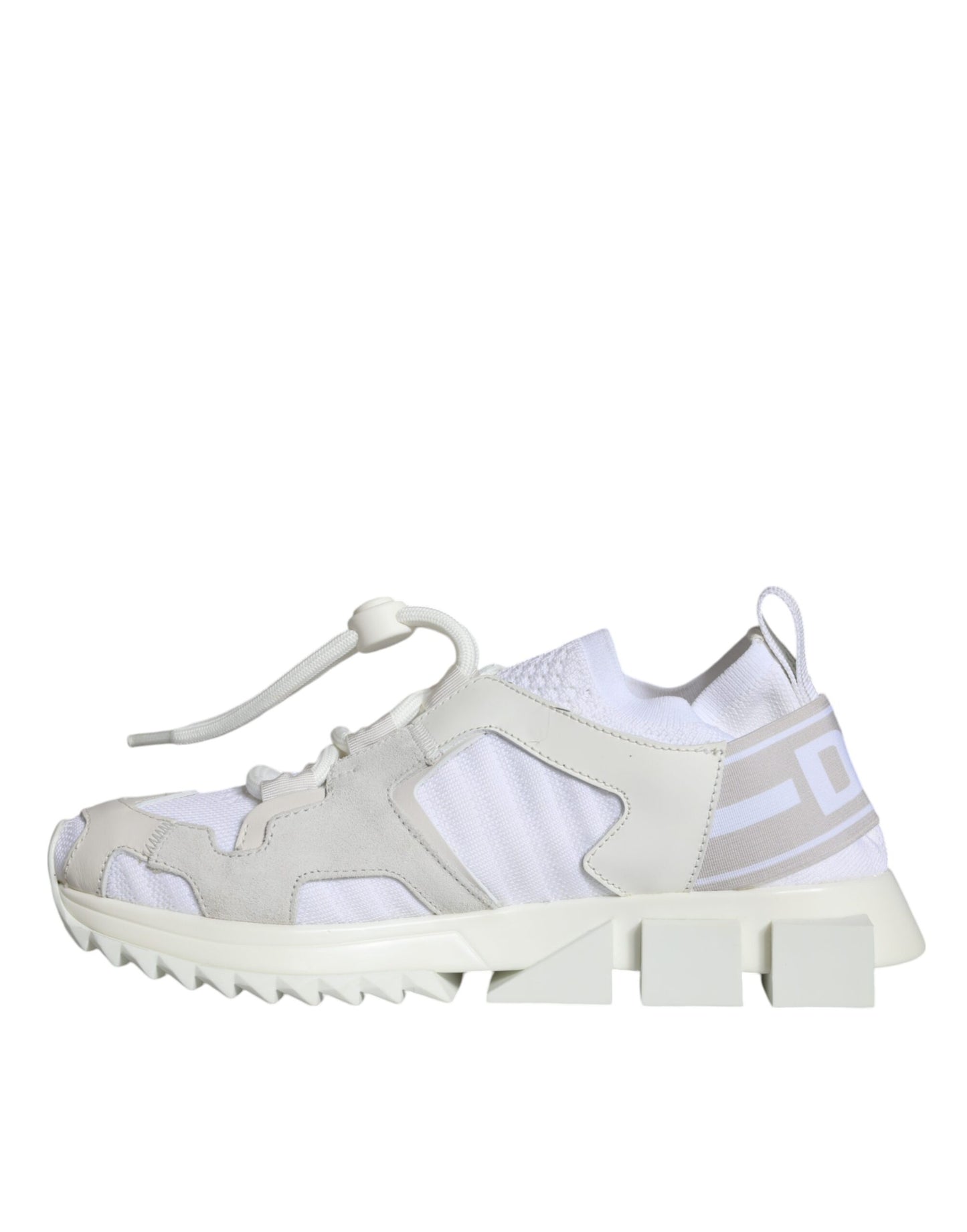 White Mesh Sorrento Trekking Sneakers Shoes-Dolce & Gabbana-LabelTerrace.com