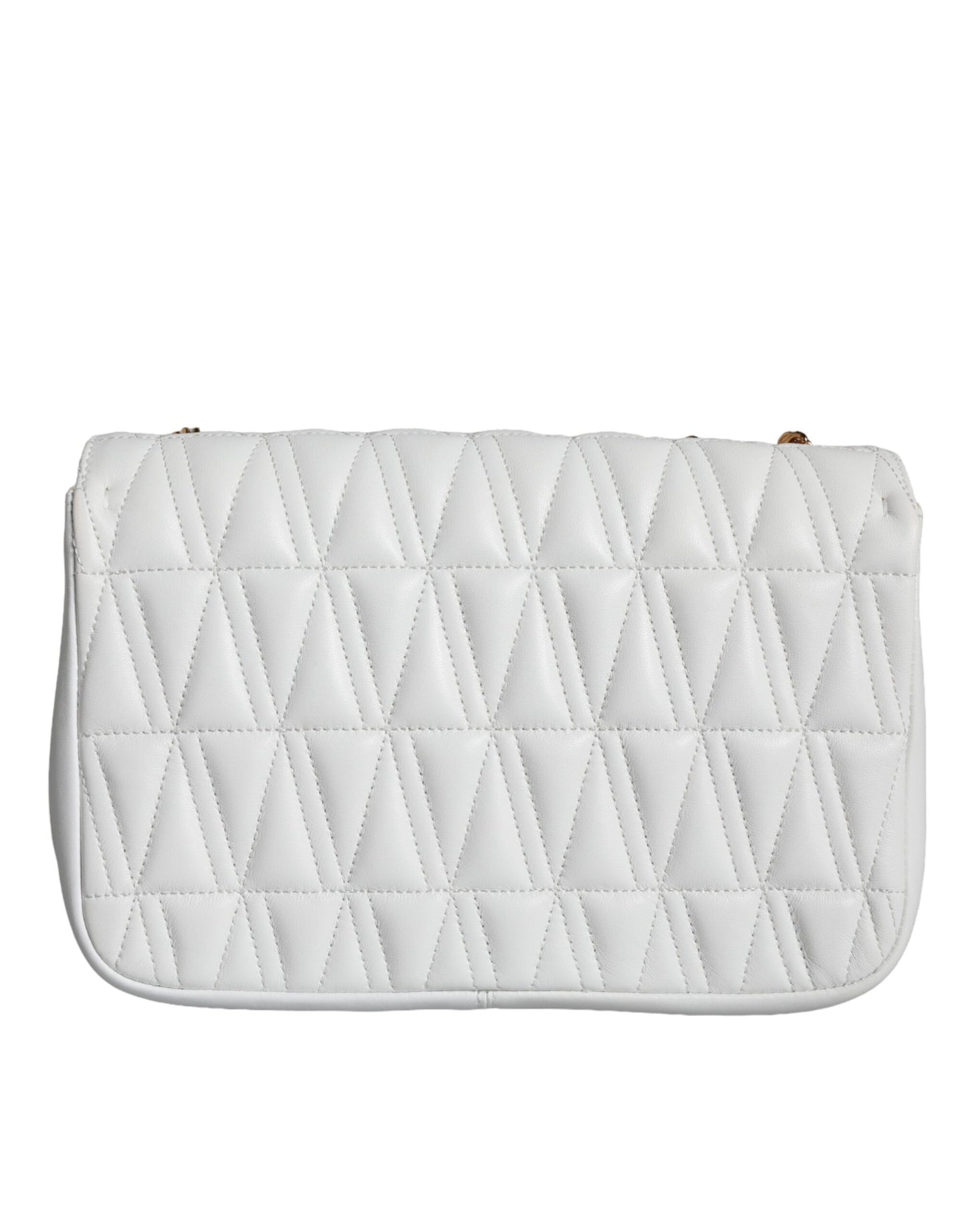 White Mini Nappa Leather Crossbody Shoulder Bag-Versace-LabelTerrace.com