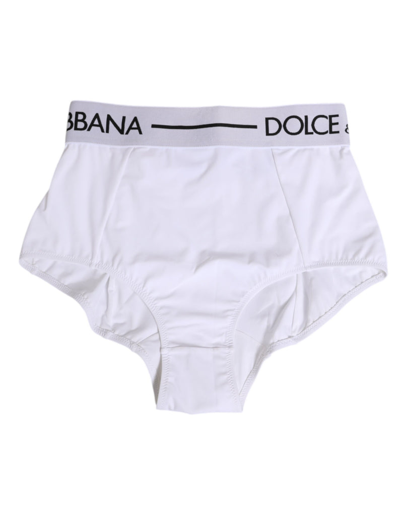 White Nylon Logo Waistband Coulotte Underwear