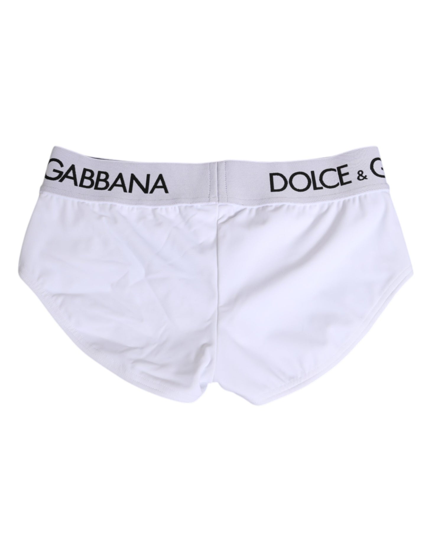White Nylon Logo Waistband Shorts Underwear-Dolce & Gabbana-LabelTerrace.com