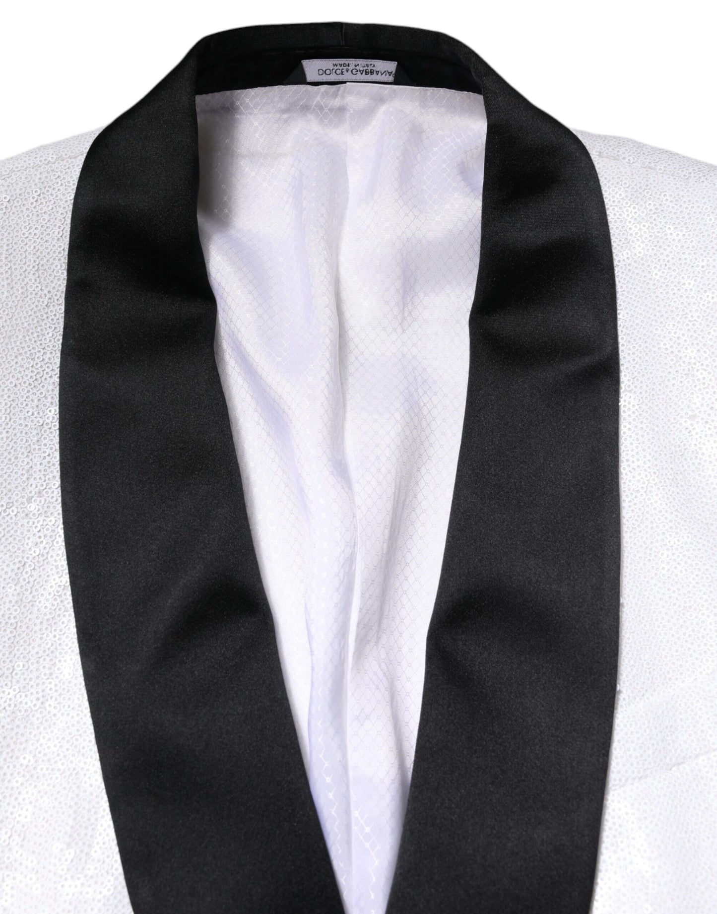 White Nylon Single Breasted Coat Blazer