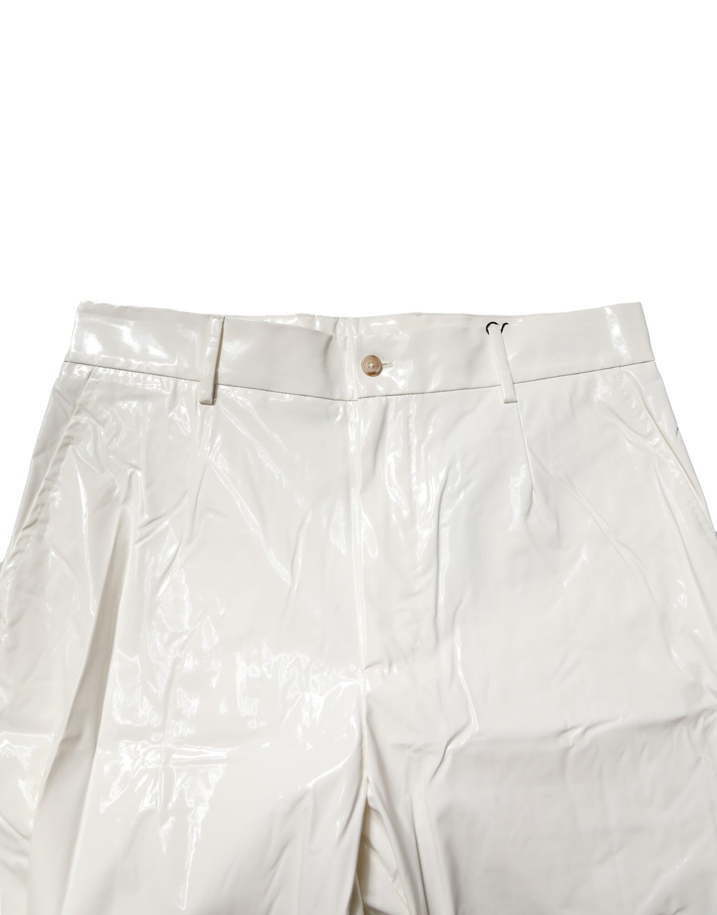 White Nylon Tapered Dress Men Pants-Dolce & Gabbana-LabelTerrace.com