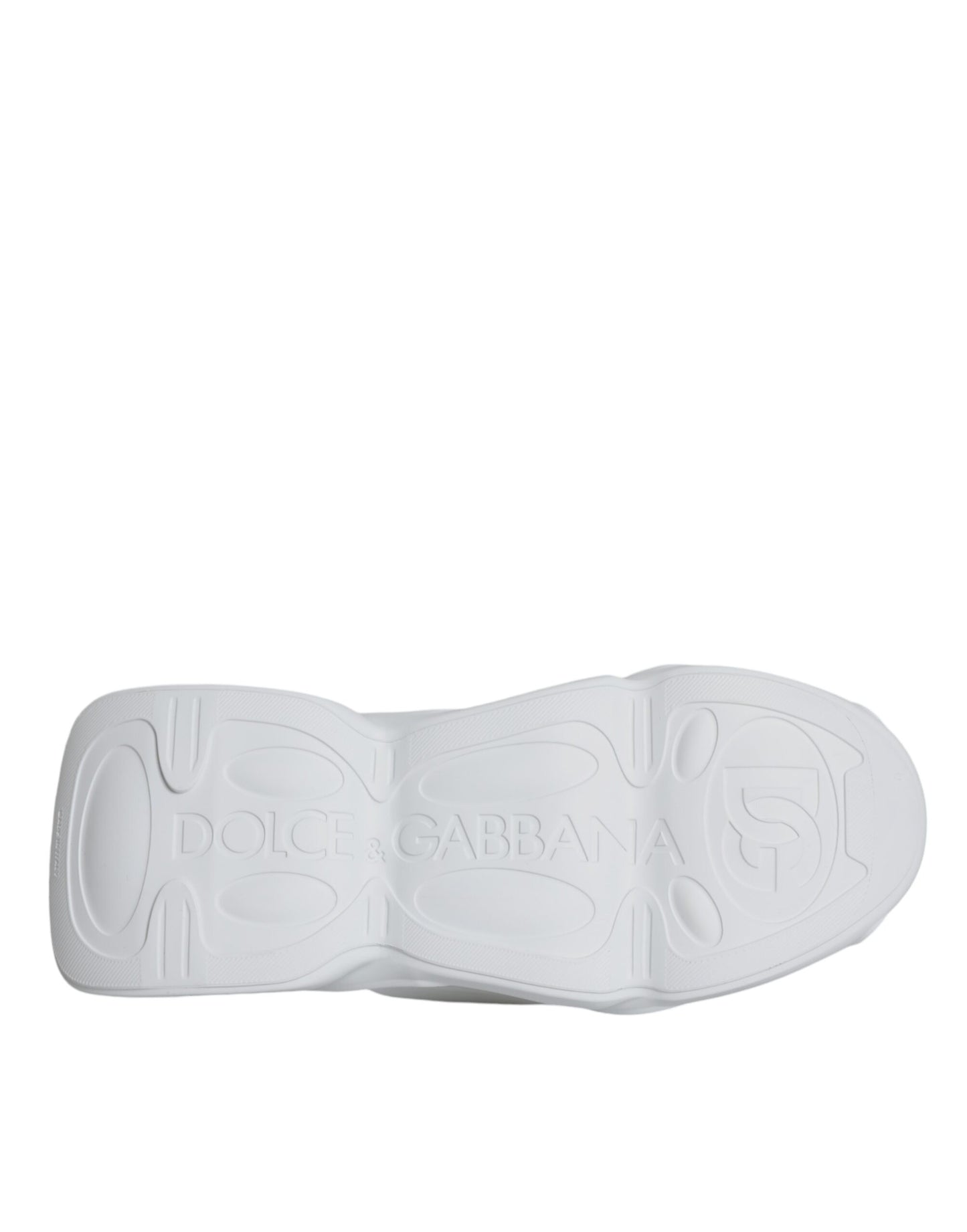 White Padded Fabric Low Top Sneakers Shoes-Dolce & Gabbana-LabelTerrace.com