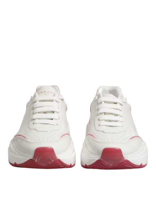 White Pink Daymaster Low Top Sneakers Shoes-Dolce & Gabbana-LabelTerrace.com