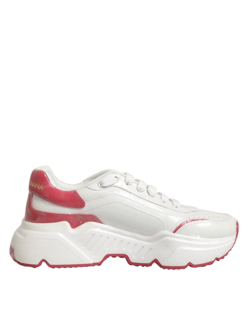 White Pink Daymaster Low Top Sneakers Shoes-Dolce & Gabbana-LabelTerrace.com