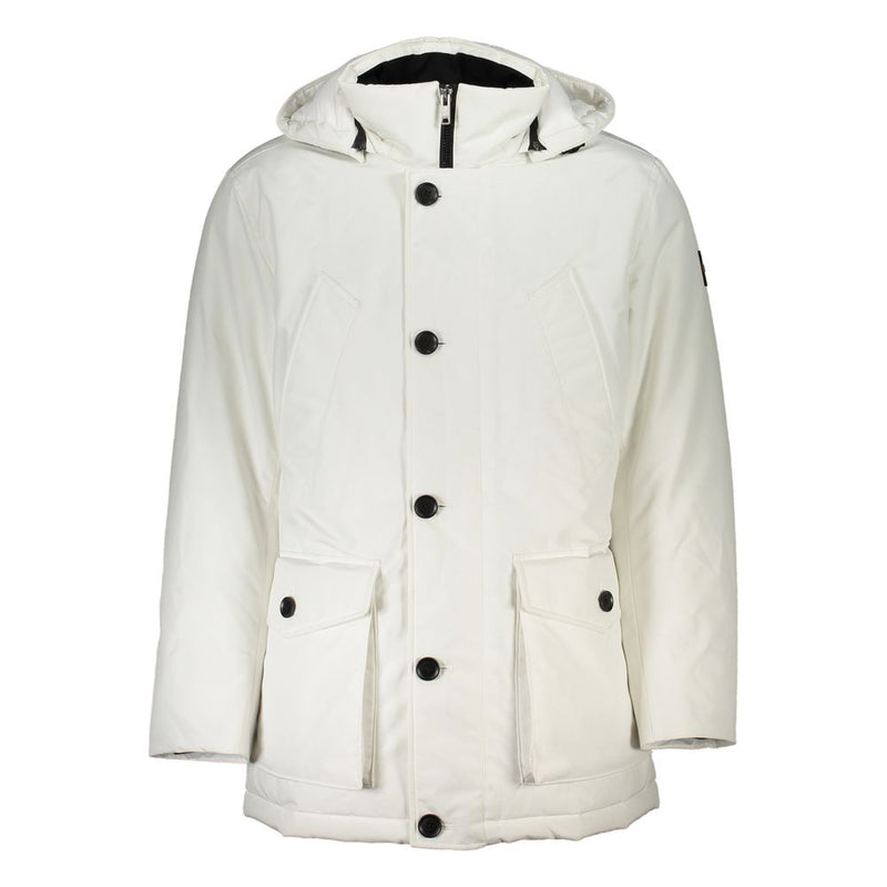 White Polyamide Men Jacket-Hugo Boss-LabelTerrace.com