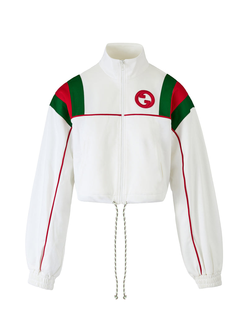 White Polyester Logo Sweatshirt-Gucci-LabelTerrace.com