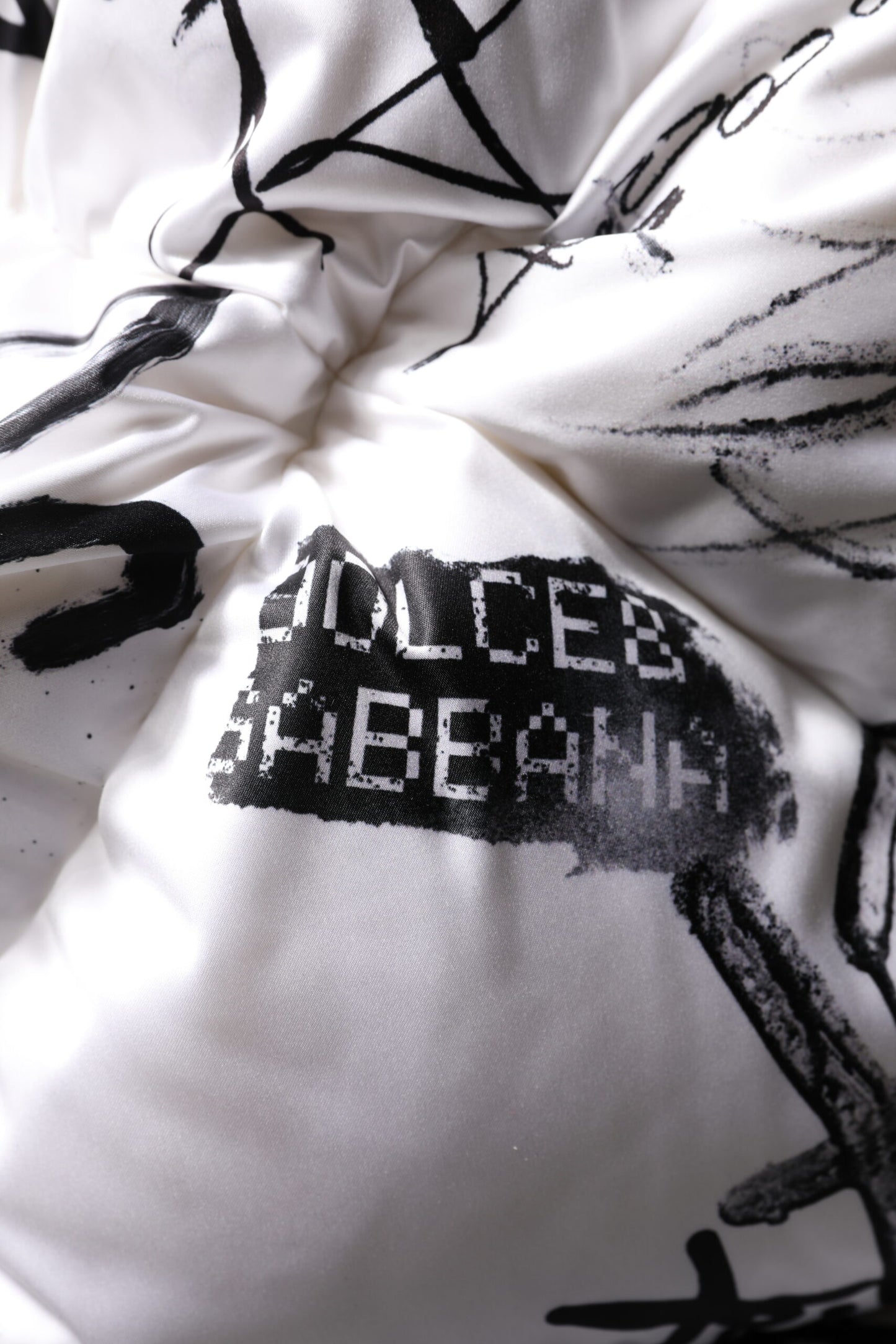 White Polyester Printed Hood Quilted Hat-Dolce & Gabbana-LabelTerrace.com