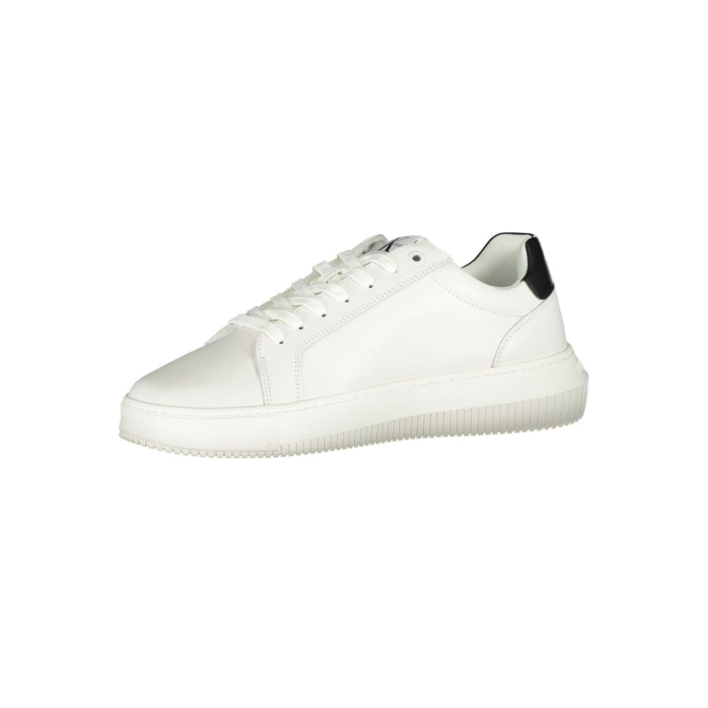 White Polyester Sneaker