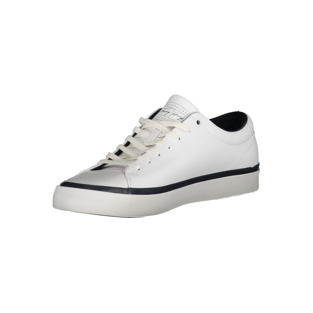 White Polyester Sneaker