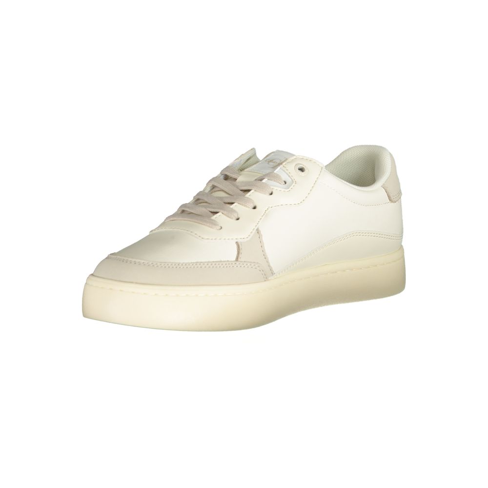 White Polyester Sneaker