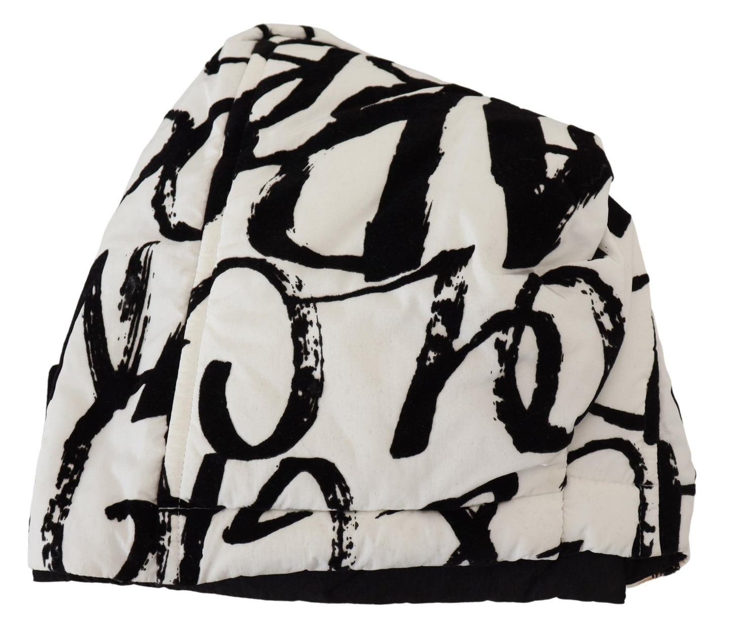 White Printed Nylon Women Winter Beanie Cap Hat-Dolce & Gabbana-LabelTerrace.com