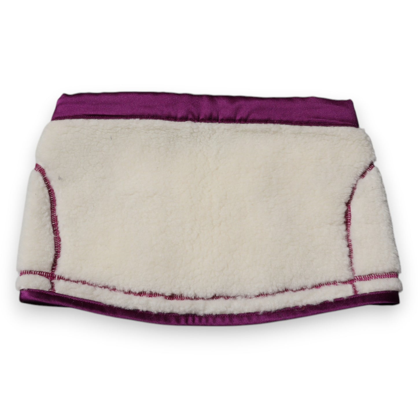 White Purple Cashmere Fleece Neck Warmer Scarf-Dolce & Gabbana-LabelTerrace.com