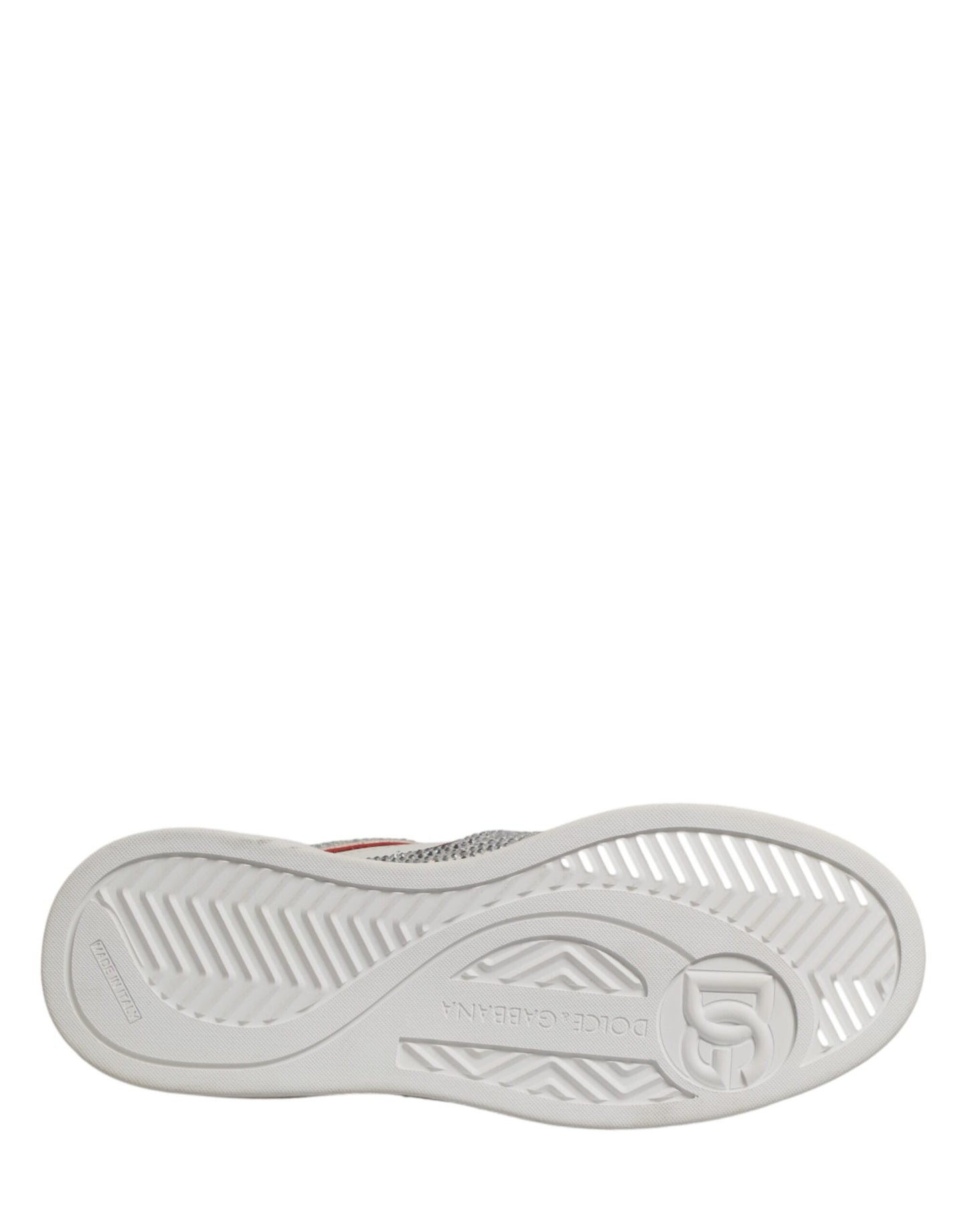 White Red Rhinestone Embellished Men Sneakers Shoes