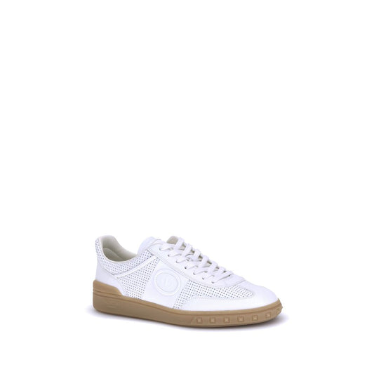 White Rubber Low Top Sneakers