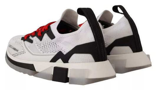 White SORRENTO Sport Stretch Men Shoes Sneakers-Dolce & Gabbana-LabelTerrace.com