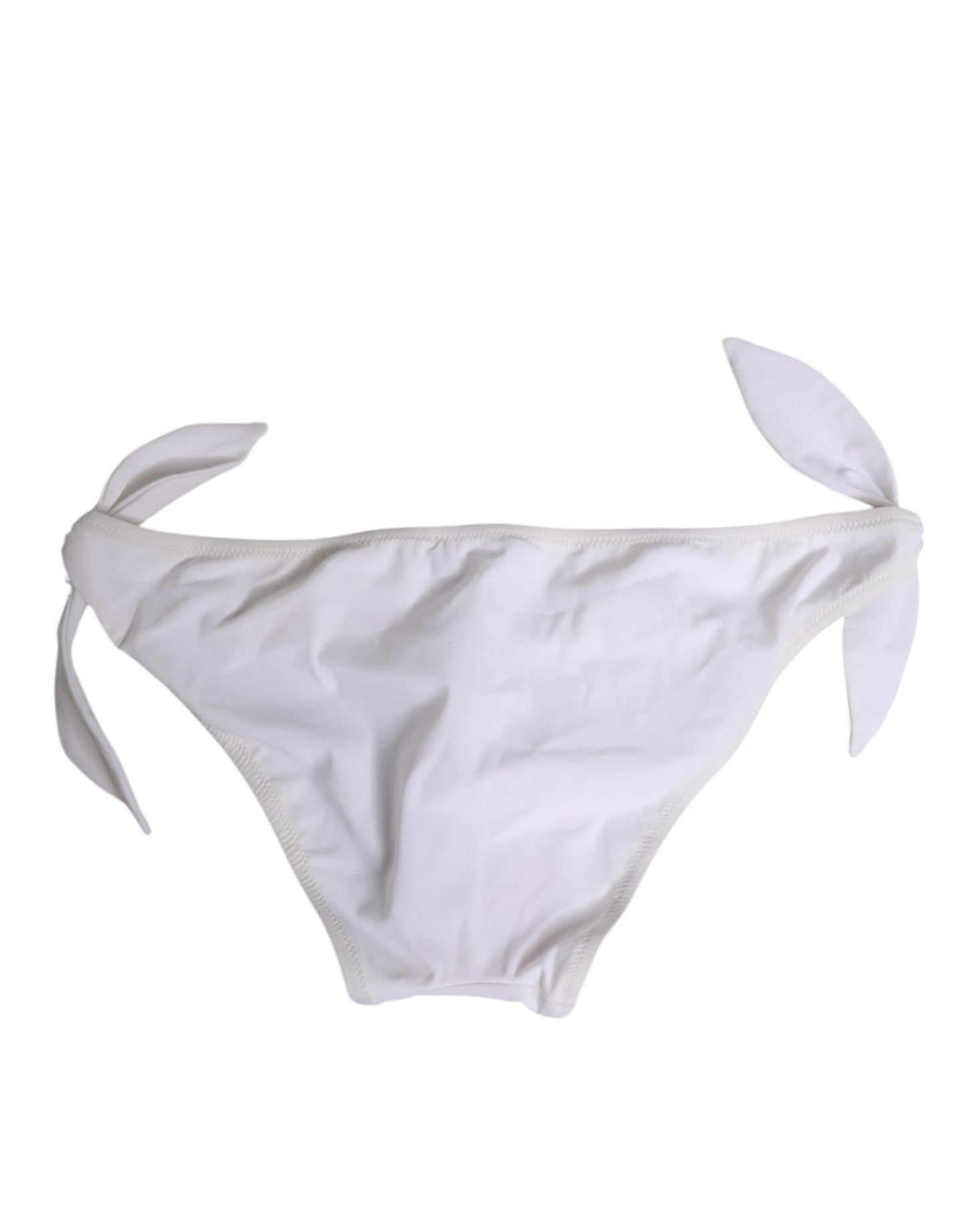 White Side Tie Logo Bikini Bottom Underwear-Dolce & Gabbana-LabelTerrace.com