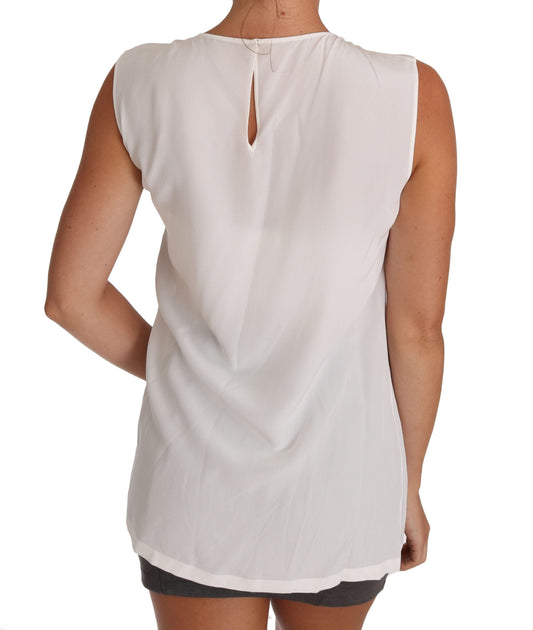 White Silk I LOVE ITALY Cami T-shirt-Dolce & Gabbana-LabelTerrace.com