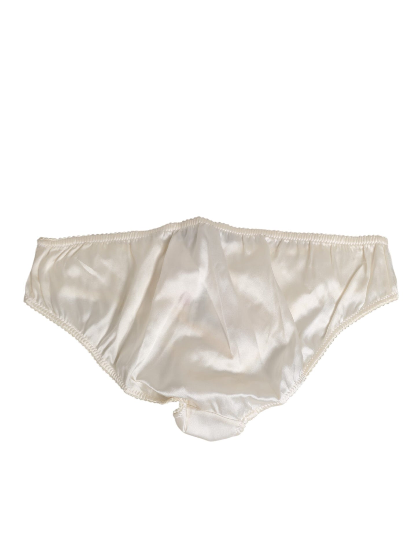 White Silk Satin Lingerie Panty Underwear-Dolce & Gabbana-LabelTerrace.com