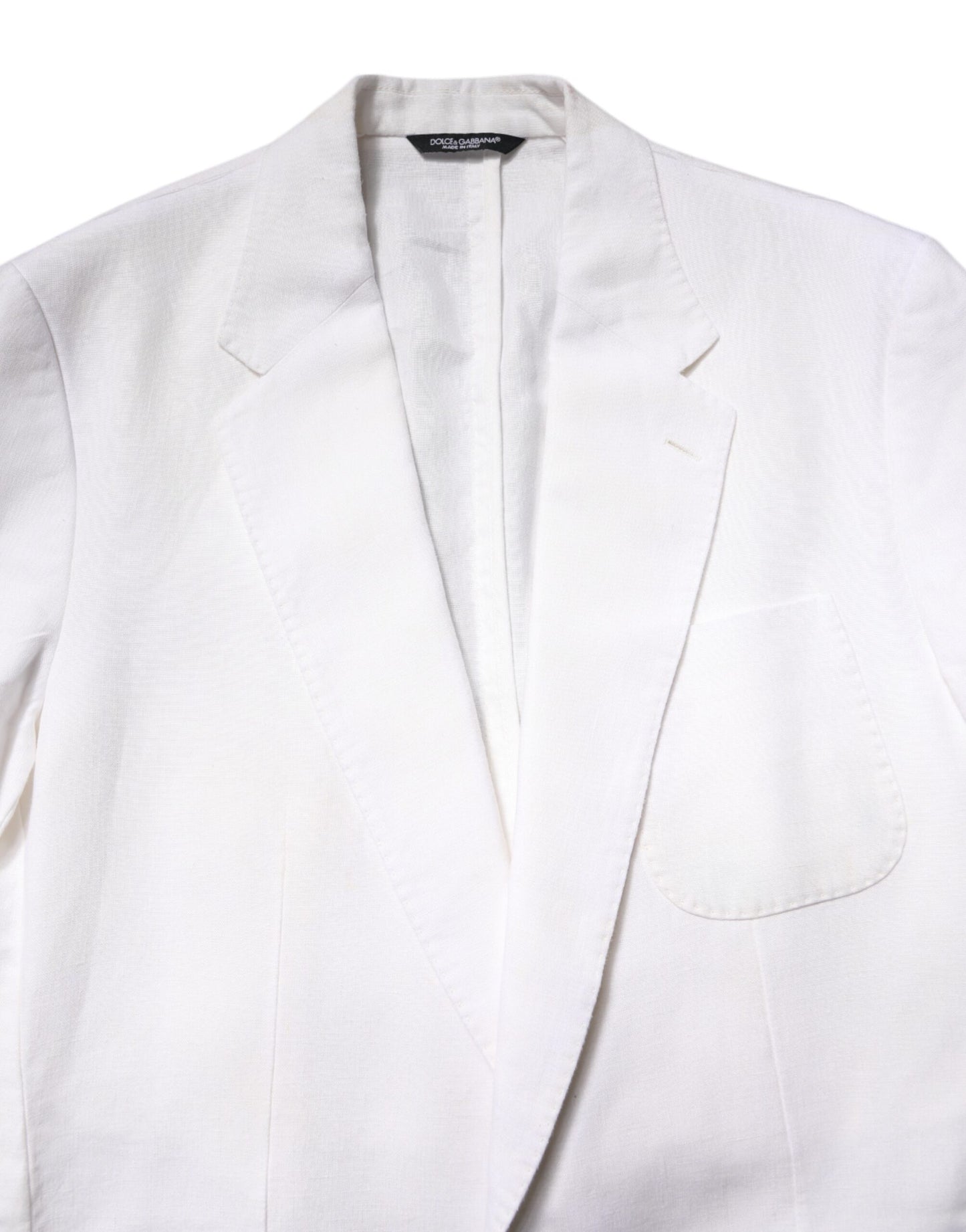White Single Breasted Men Coat Blazer Suit-Dolce & Gabbana-LabelTerrace.com