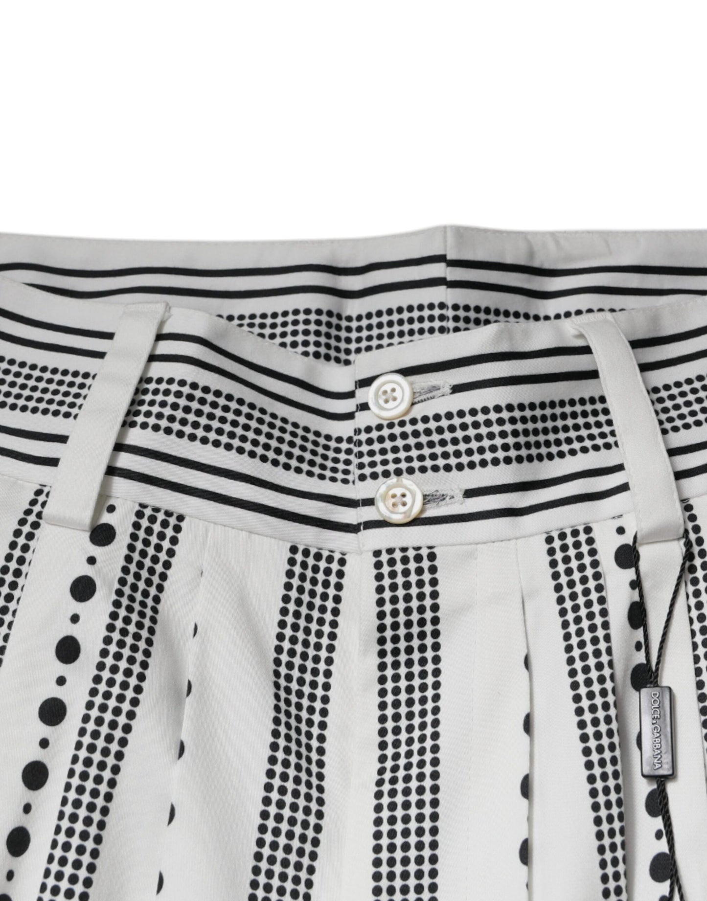 White Straight Formal Dress Pants-Dolce & Gabbana-LabelTerrace.com