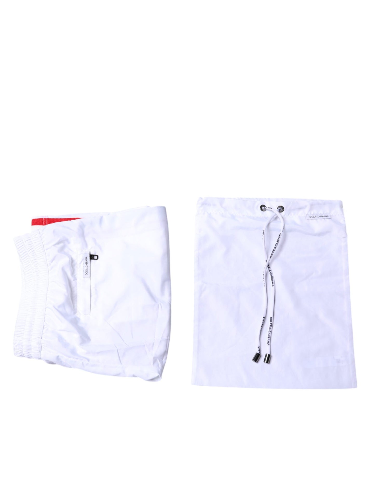 White Stripes Beachwear Shorts 2 Pc Swimwear-Dolce & Gabbana-LabelTerrace.com