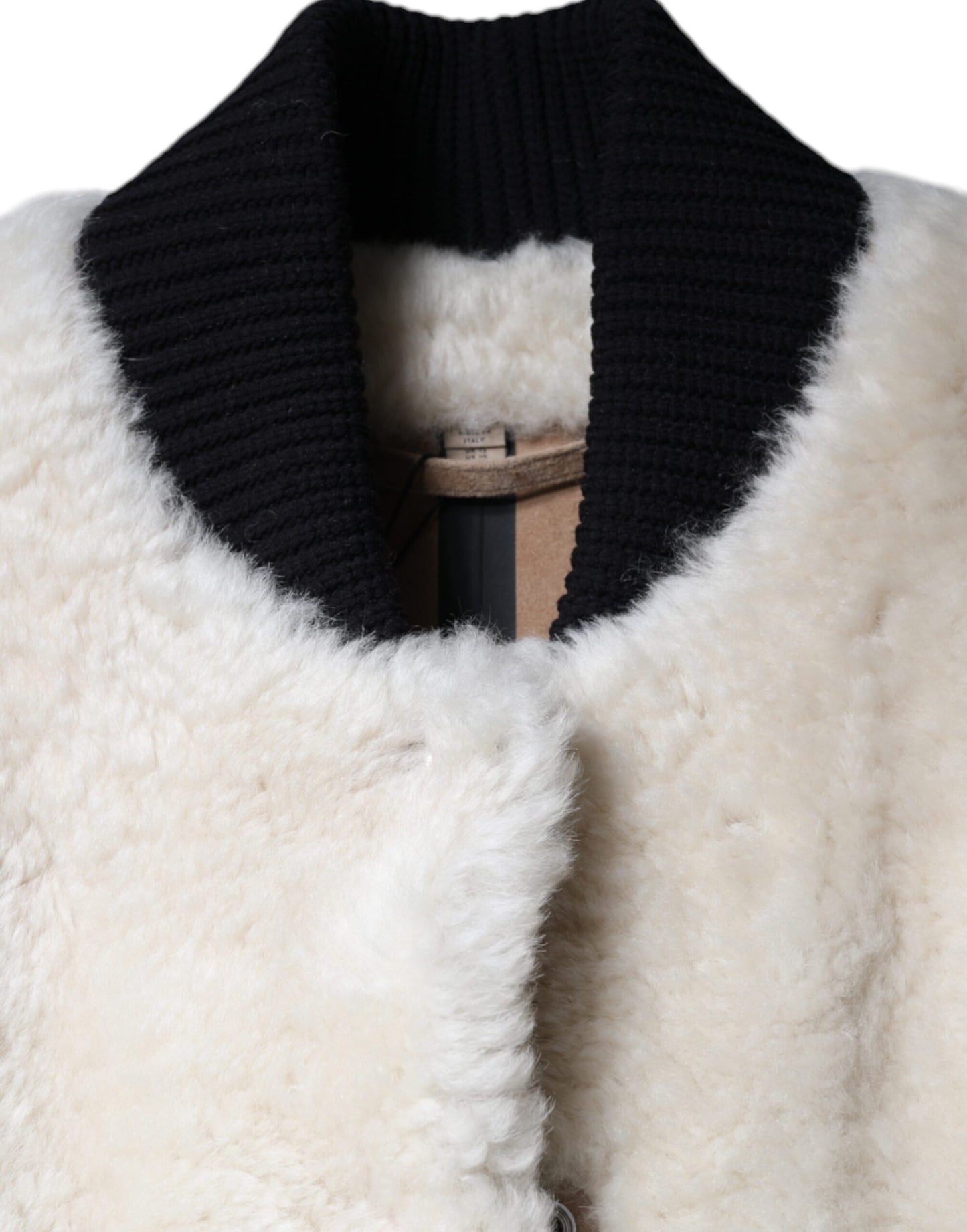 White WARRENFORD Shearling Leather Vest Coat Jacket-Burberry-LabelTerrace.com