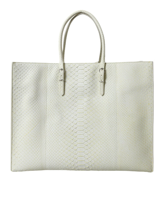 White Yellow Exotic Skin Leather Shopping Tote PAPIER Bag-Balenciaga-LabelTerrace.com
