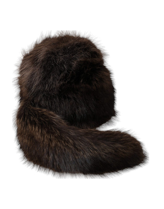 Women Brown Raccoon Fur Bucket Hat-Dolce & Gabbana-LabelTerrace.com