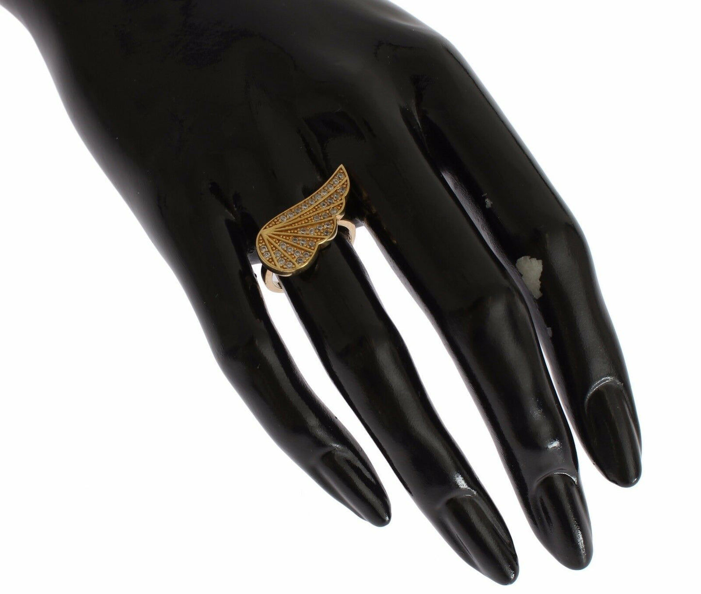 Womens Clear CZ Gold 925 Silver Authentic Ring-Nialaya-LabelTerrace.com