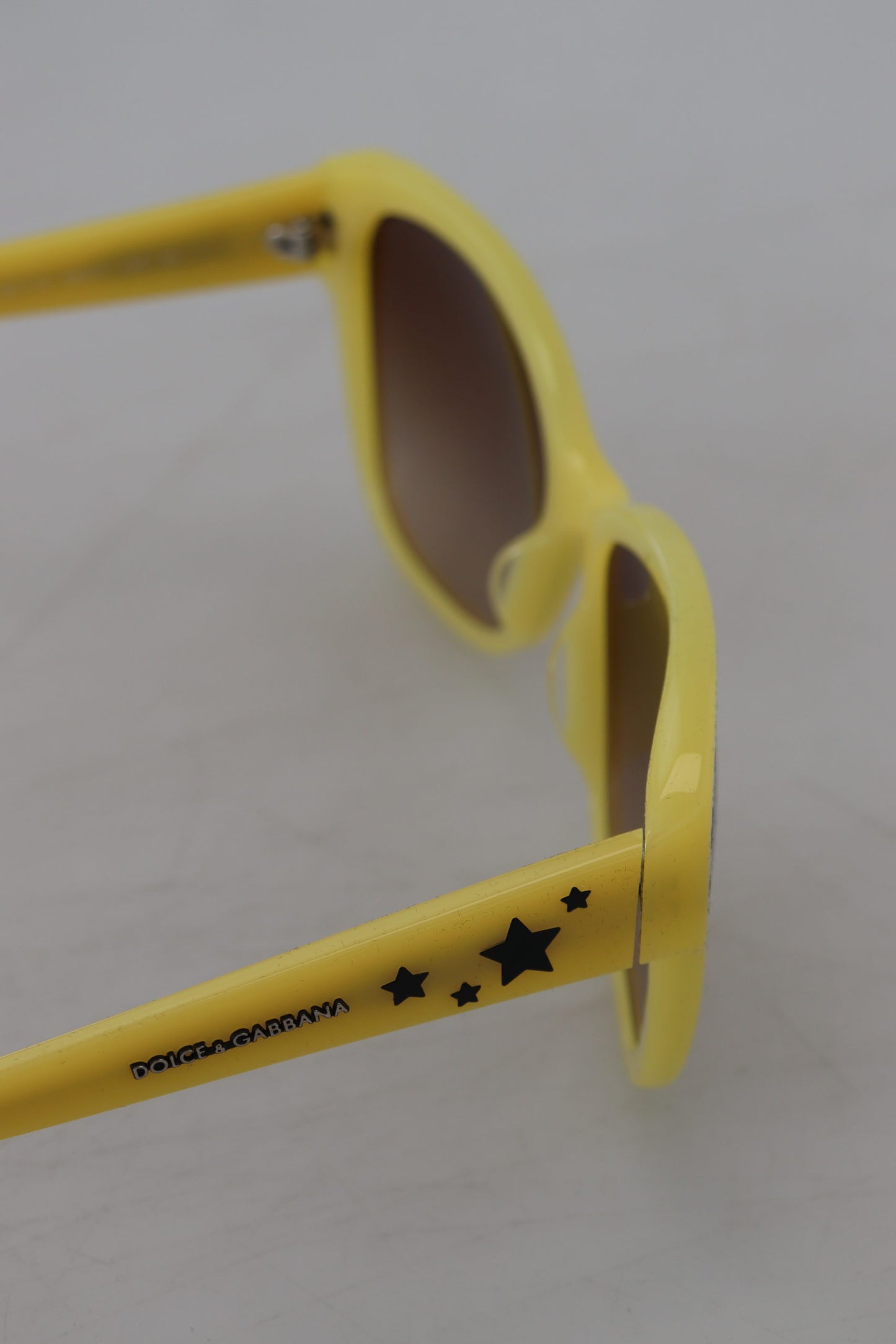 Yellow Acetate Frame Stars Embellishment DG4124 Sunglasses-Dolce & Gabbana-LabelTerrace.com