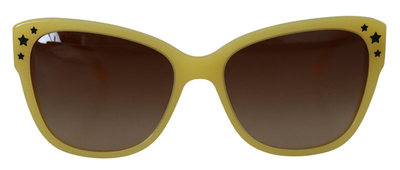 Yellow Acetate Frame Stars Embellishment DG4124 Sunglasses-Dolce & Gabbana-LabelTerrace.com