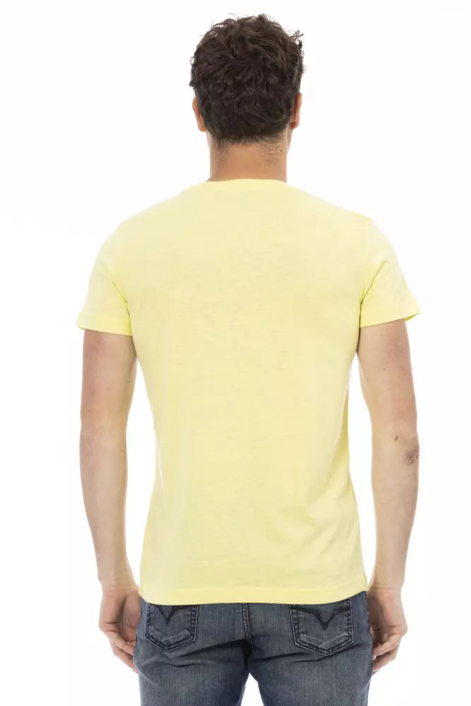 Yellow Cotton Men's T-Shirt-Trussardi Action-LabelTerrace.com