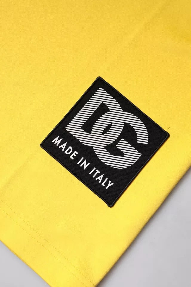 Yellow Crew Neck Short Sleeves T-shirt-Dolce & Gabbana-LabelTerrace.com