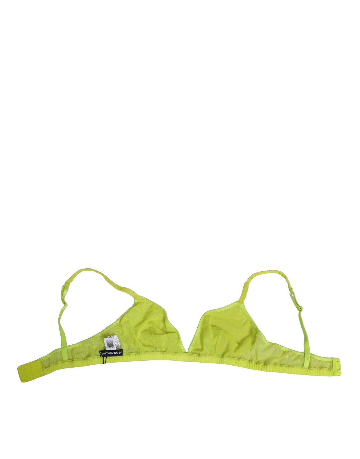 Yellow Green Nylon Soft Cup Brassiere Underwear