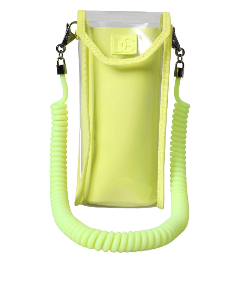 Yellow Green Plastic DG Logo Neck Strap Cardholder Wallet-Dolce & Gabbana-LabelTerrace.com