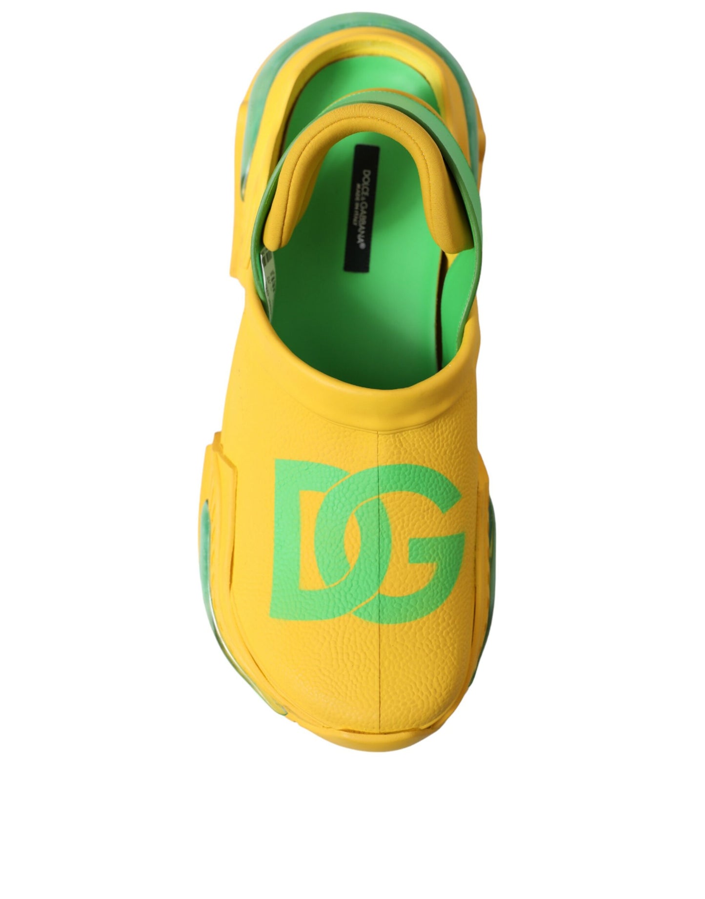 Yellow Green Rubber Clogs Men Slippers Men Shoes-Dolce & Gabbana-LabelTerrace.com