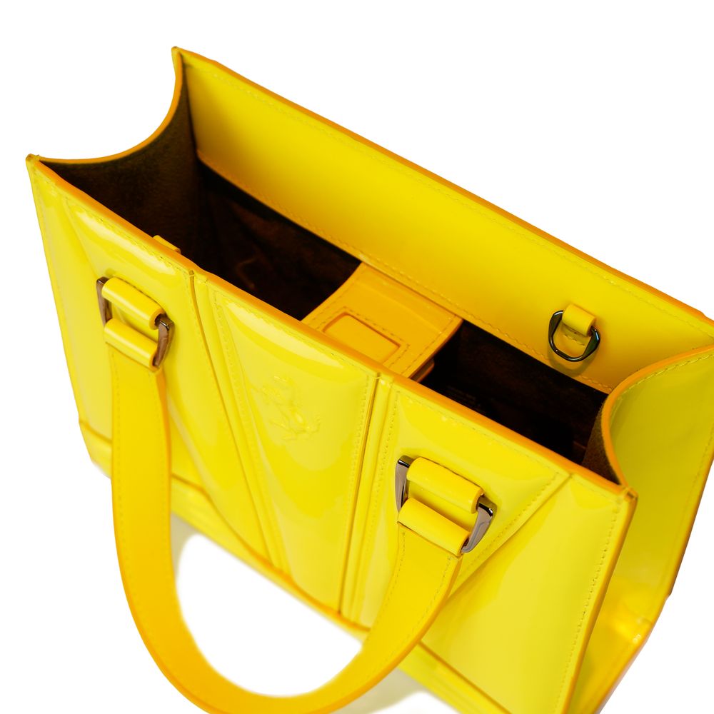 Yellow Leather Handbag-Ferrari-LabelTerrace.com