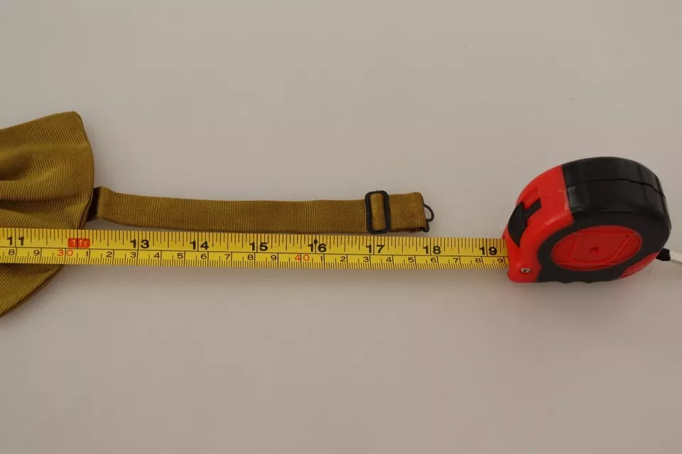 Yellow Mustard 100% Silk Butterfly Bow Tie Men-Dolce & Gabbana-LabelTerrace.com