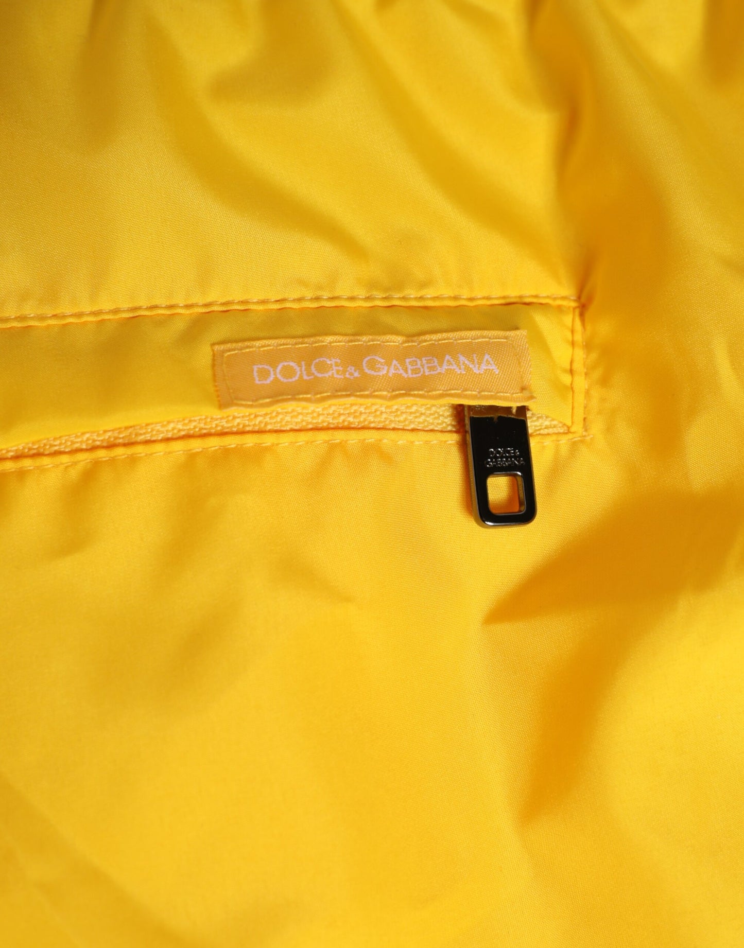 Yellow Nylon Logo Print Men Boxer Short Swimwear-Dolce & Gabbana-LabelTerrace.com