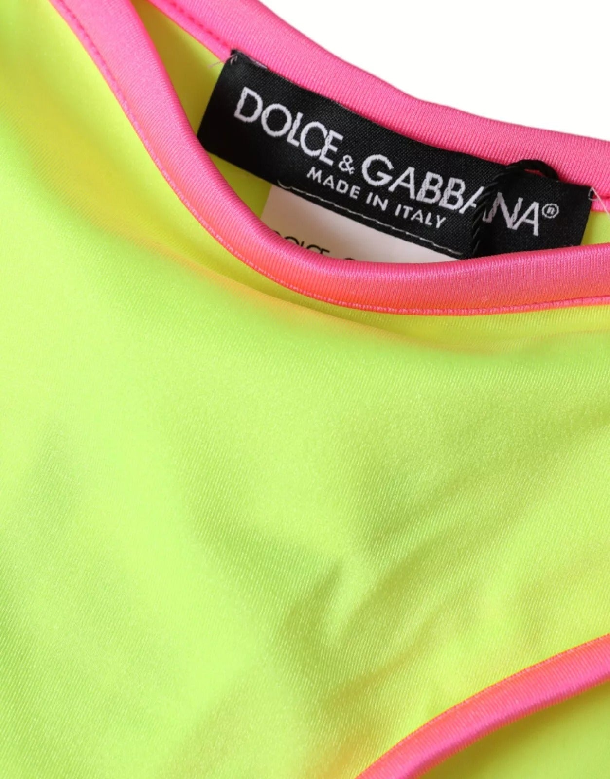 Yellow Pink Nylon Swimwear Bottom Beachwear Bikini-Dolce & Gabbana-LabelTerrace.com