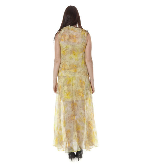 Yellow Polyester Dress-John Galliano-LabelTerrace.com
