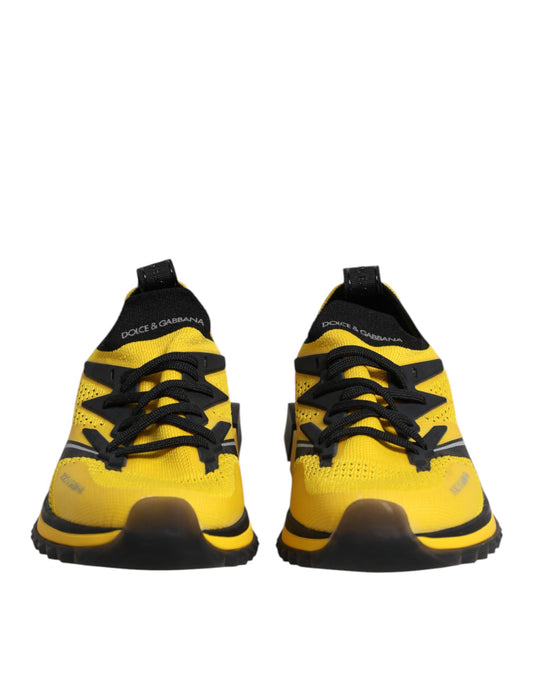 Yellow SORRENTO Sport Stretch Sneakers Shoes-Dolce & Gabbana-LabelTerrace.com