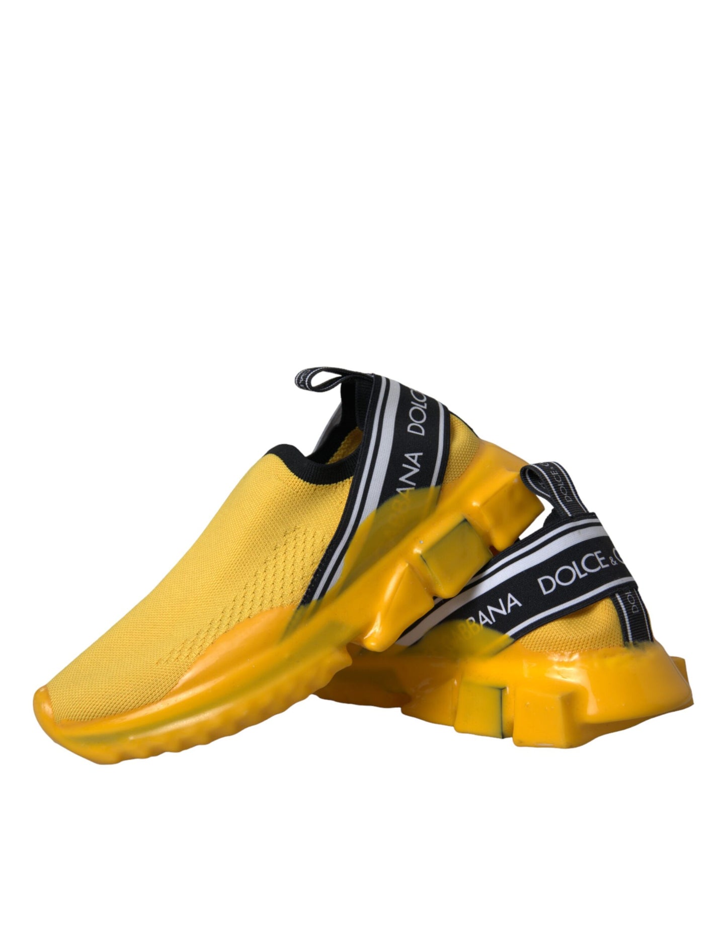 Yellow Sorrento Slip On Sneakers Women Shoes-Dolce & Gabbana-LabelTerrace.com