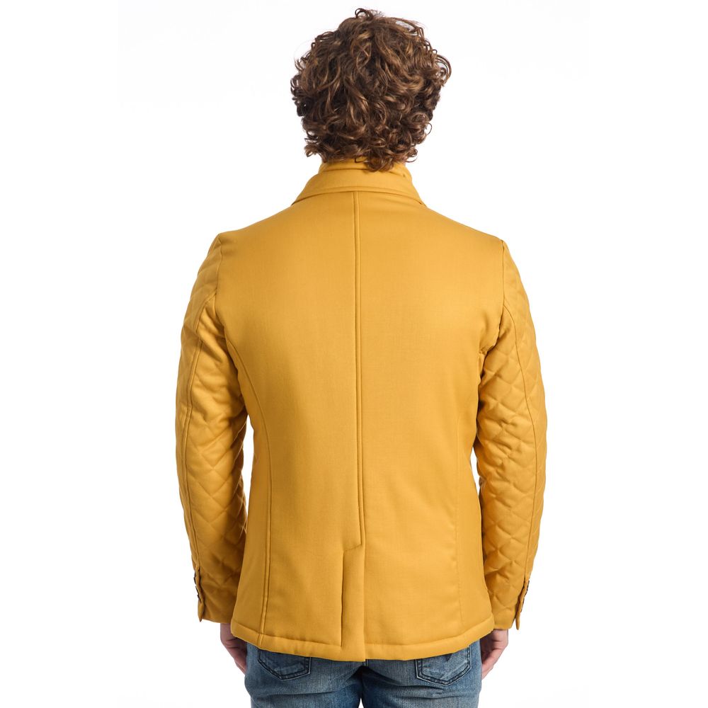 Yellow Wool Men Jacket-Roberto Pepe Luxury-LabelTerrace.com