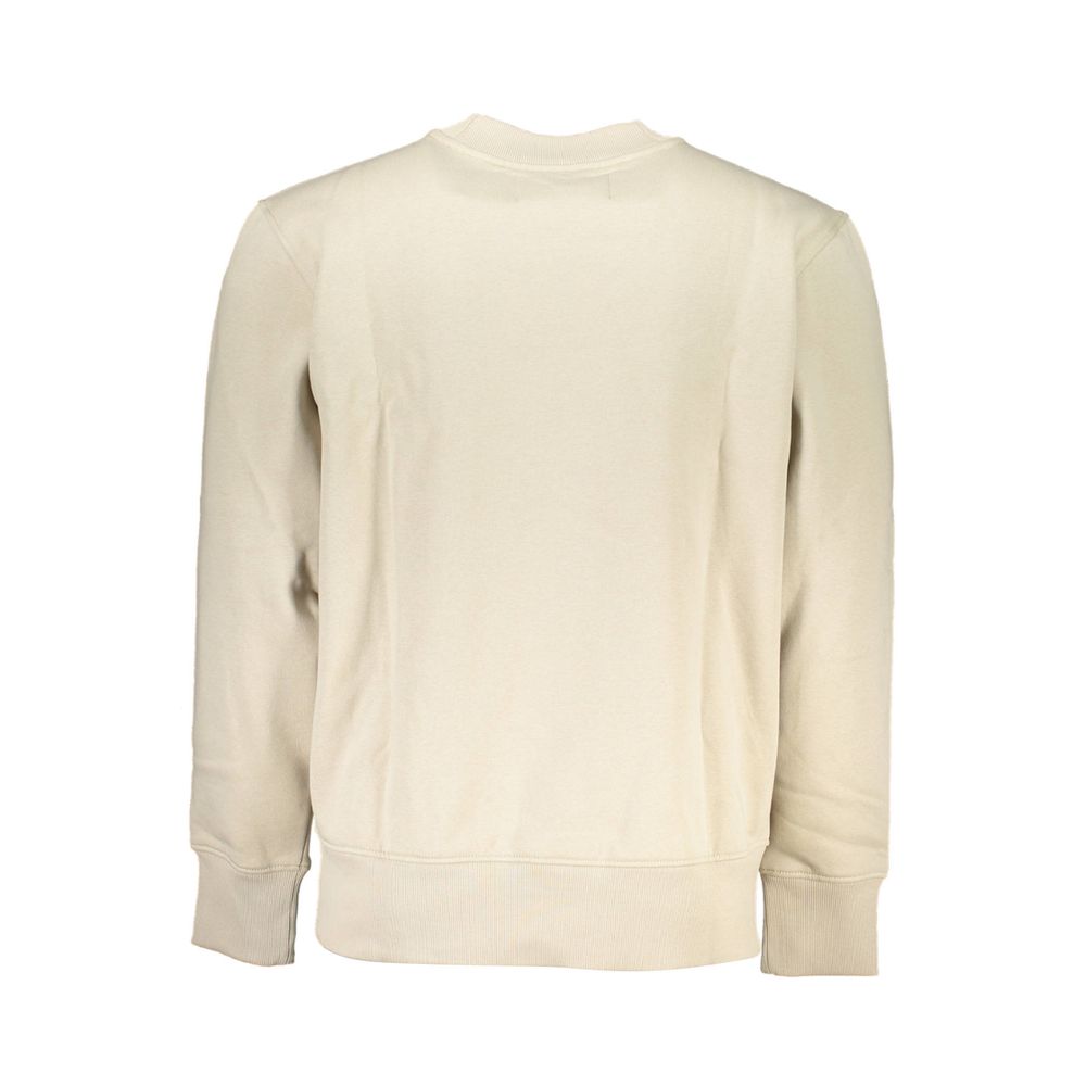 Beige Cotton Men Sweater-Calvin Klein-LabelTerrace.com